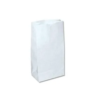 2# White Grocery Bags - 4 5/16" x 2 7/16" x 7 7/8" (500 bags/case)