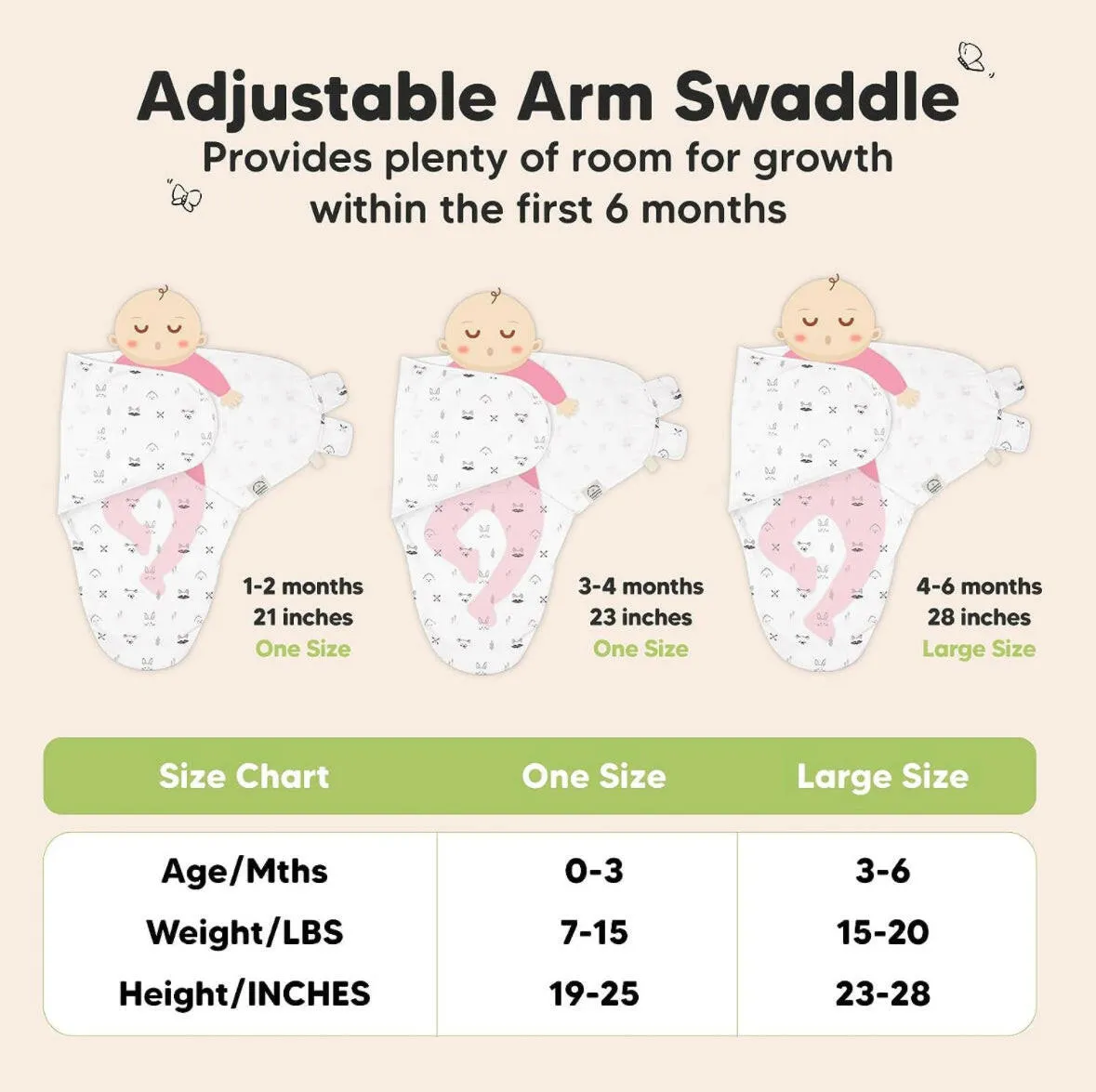 3-Pack Organic Baby Swaddle Sleep Sacks By Keababies