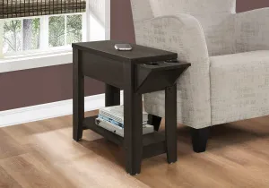 Accent Table - 23"H / Cappuccino With A Glass Holder