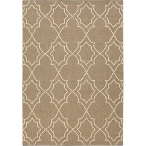 Alfresco Outdoor Rug in Camel & Cream