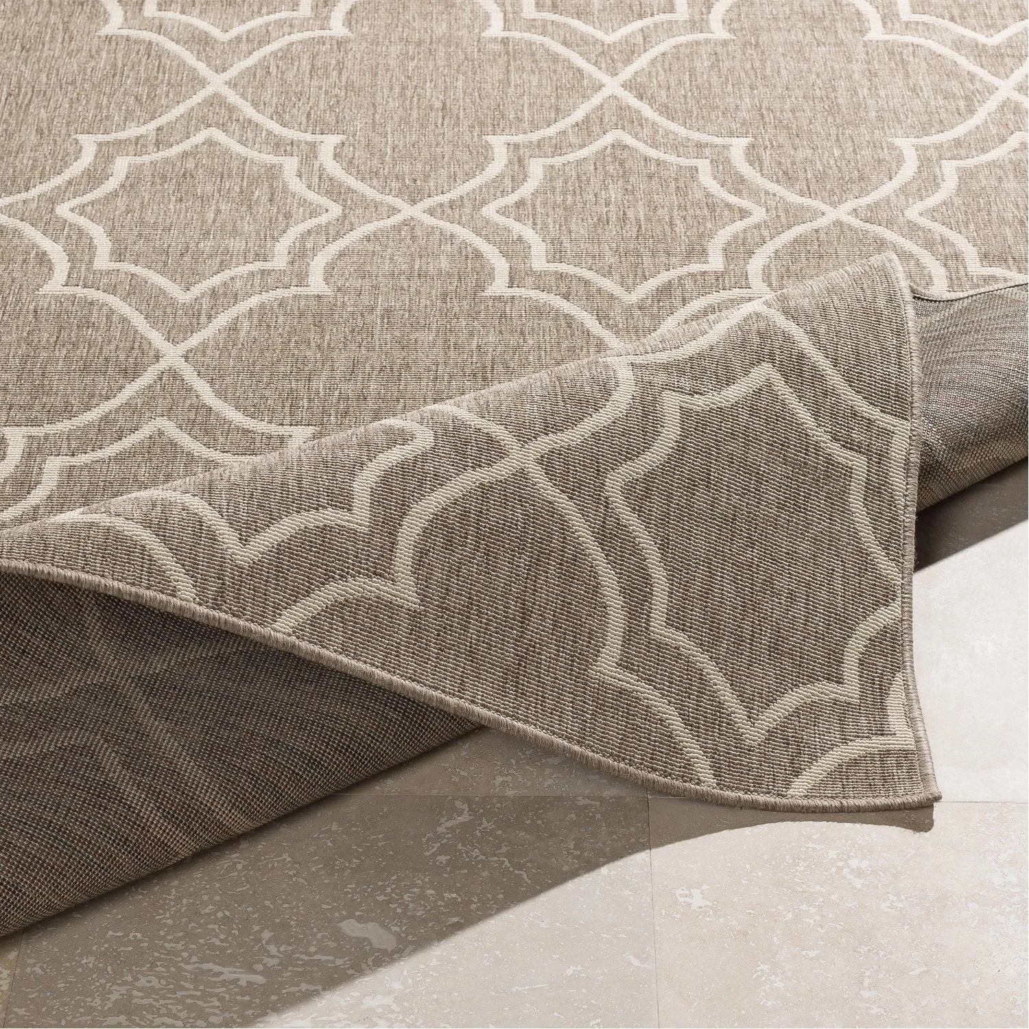 Alfresco Outdoor Rug in Camel & Cream