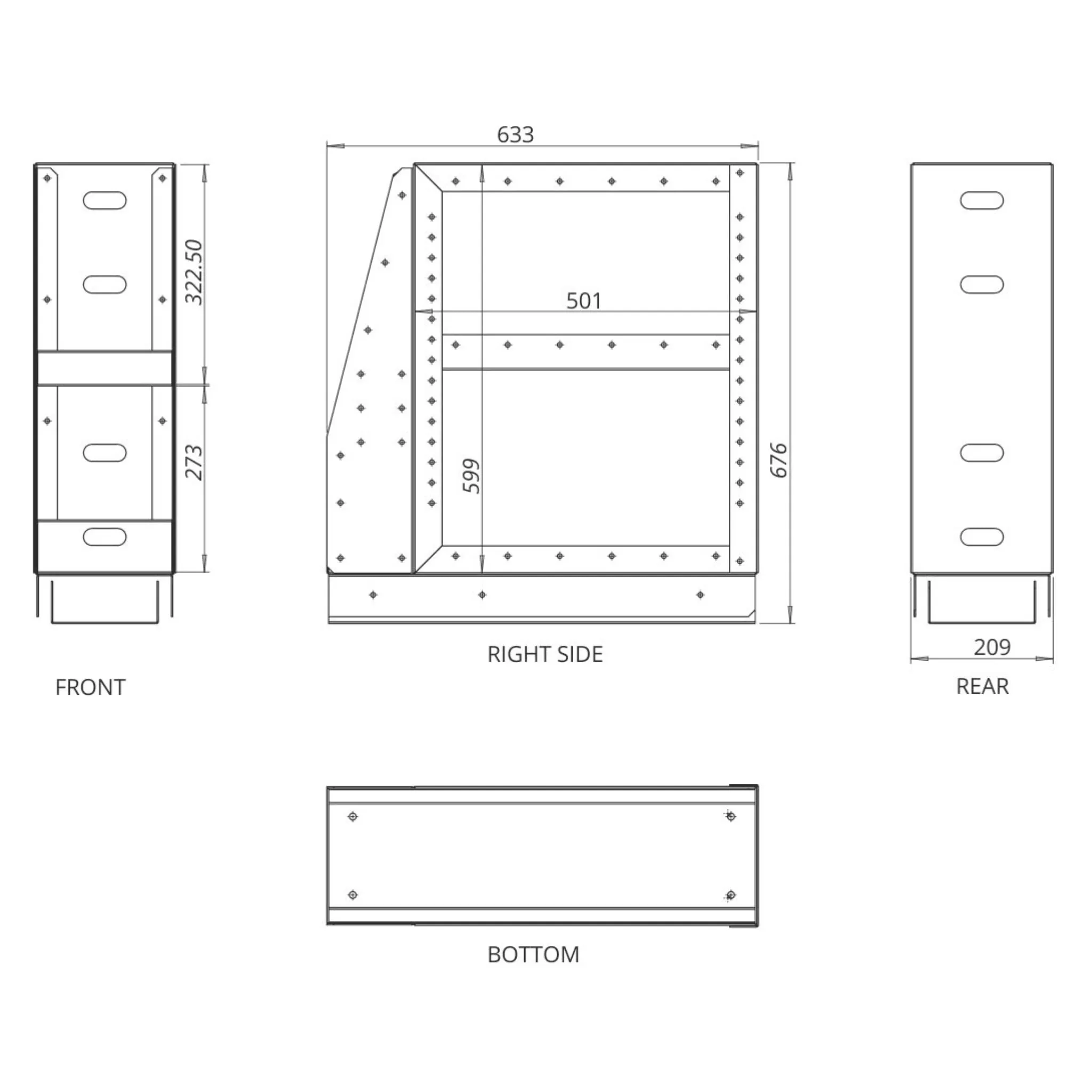 Aluminium Slide-out Pantry - FREE SHIPPING