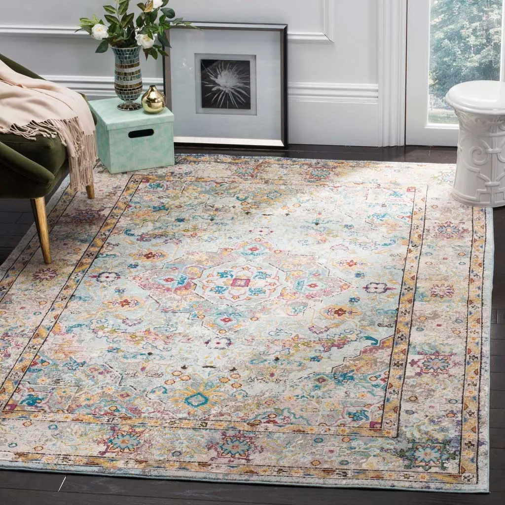 Aria Beige/Blue Area Rug