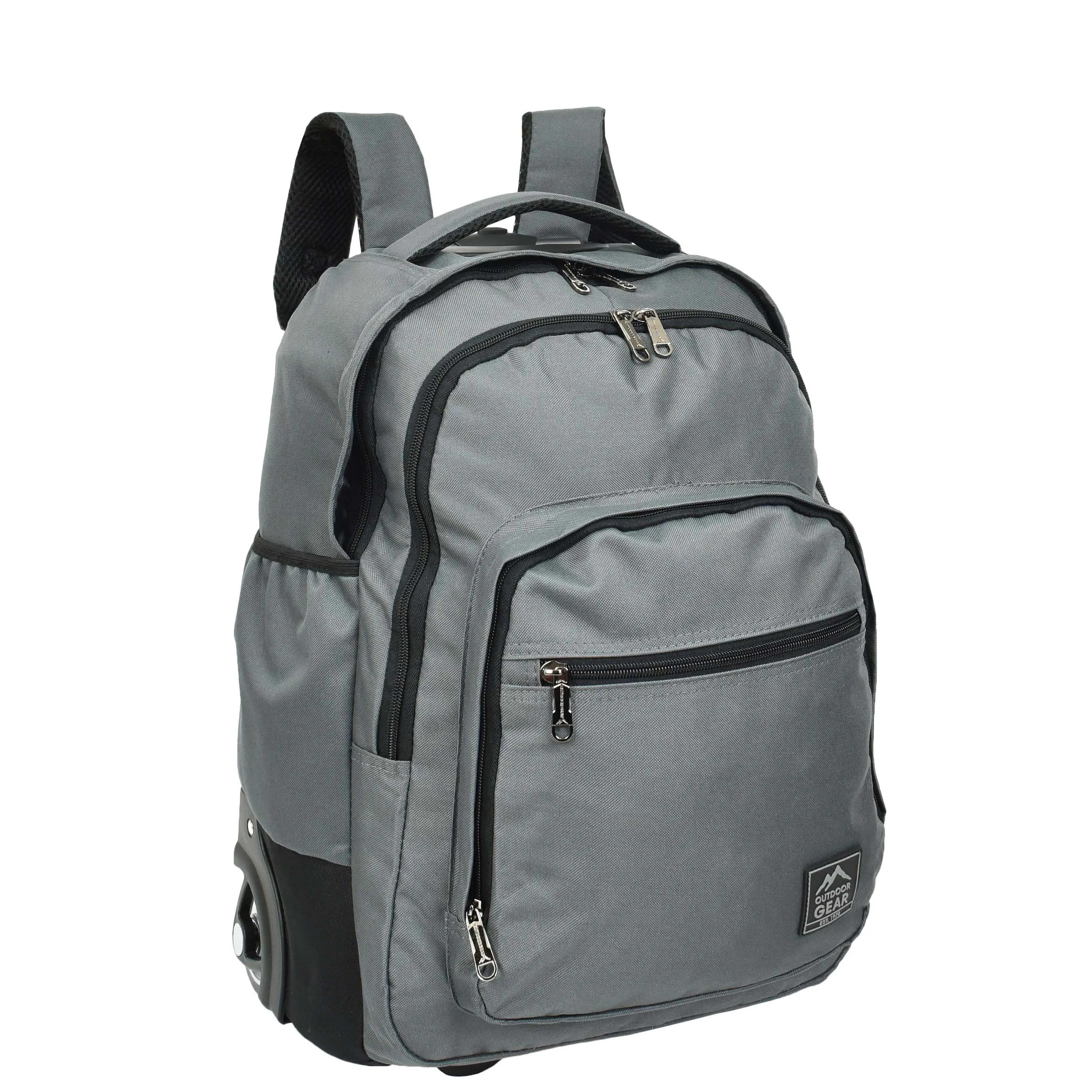 Backpack On Wheels Cabin Size Multi-use Travel Rucksack Laptop Bag Tram Grey