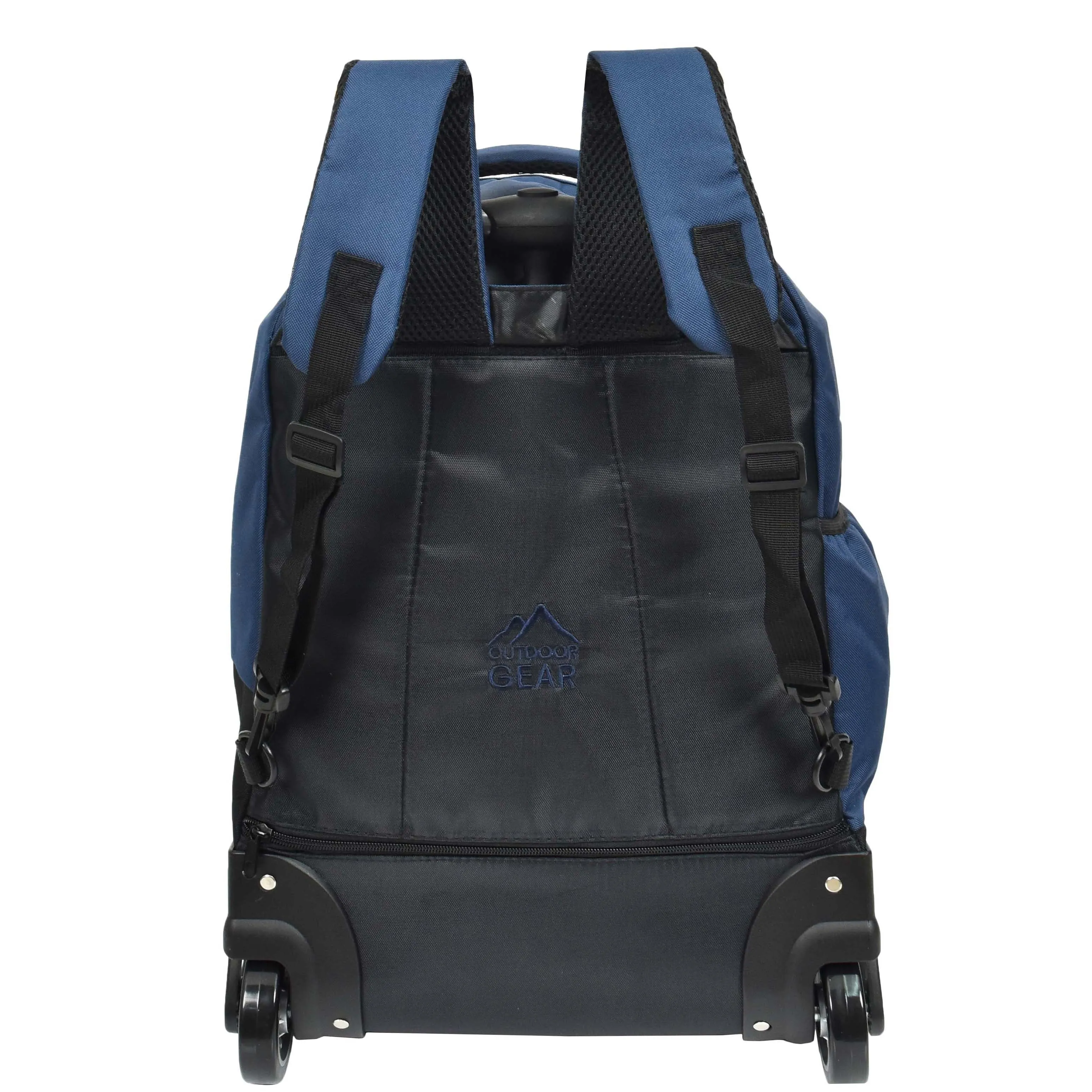 Backpack On Wheels Cabin Size Multi-use Travel Rucksack Laptop Bag Tram Navy