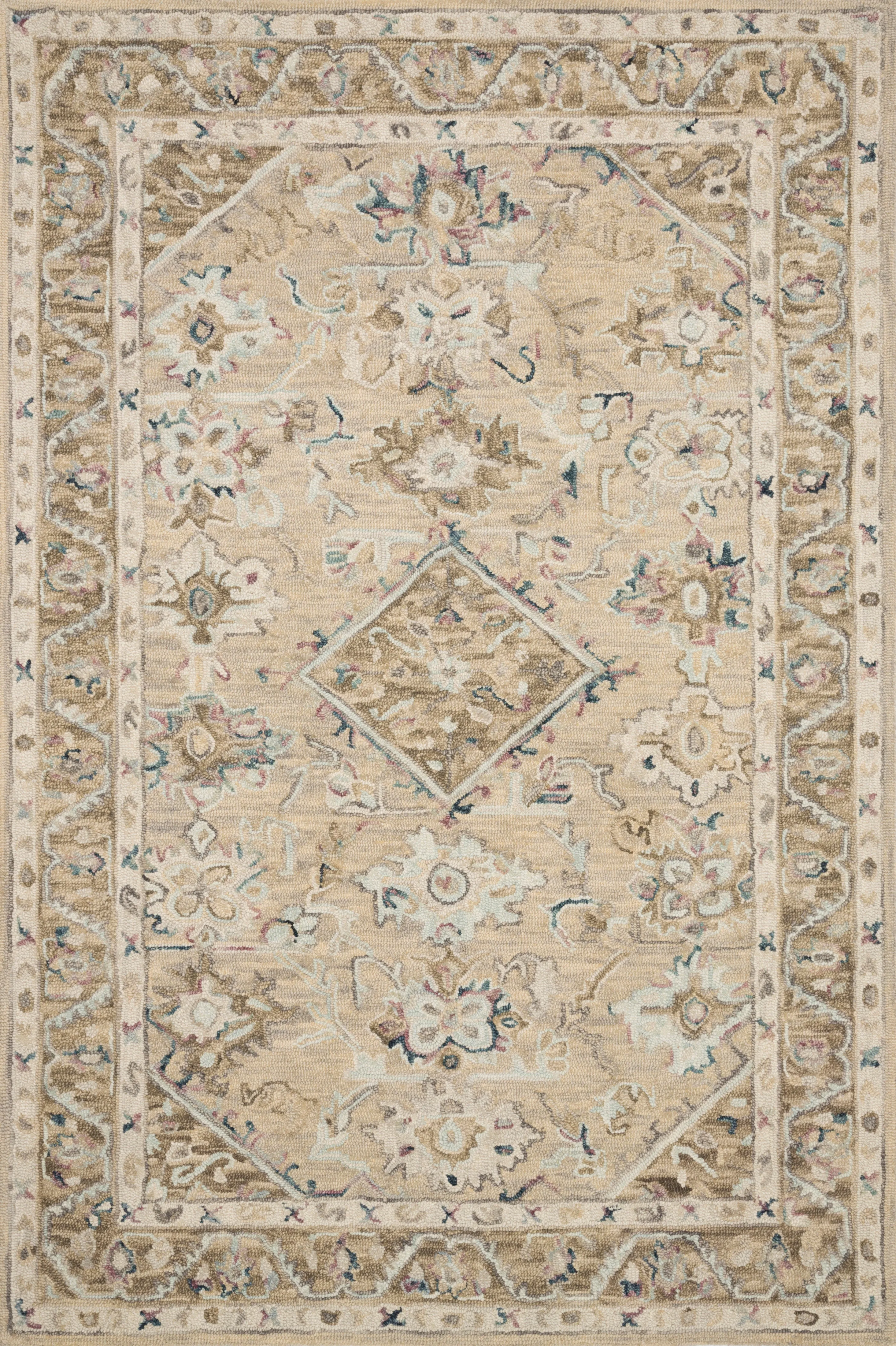 Beatty Rug in Beige & Ivory