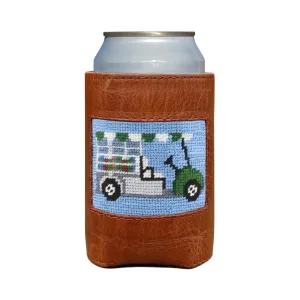 Beverage Cart Needlepoint Can Cooler