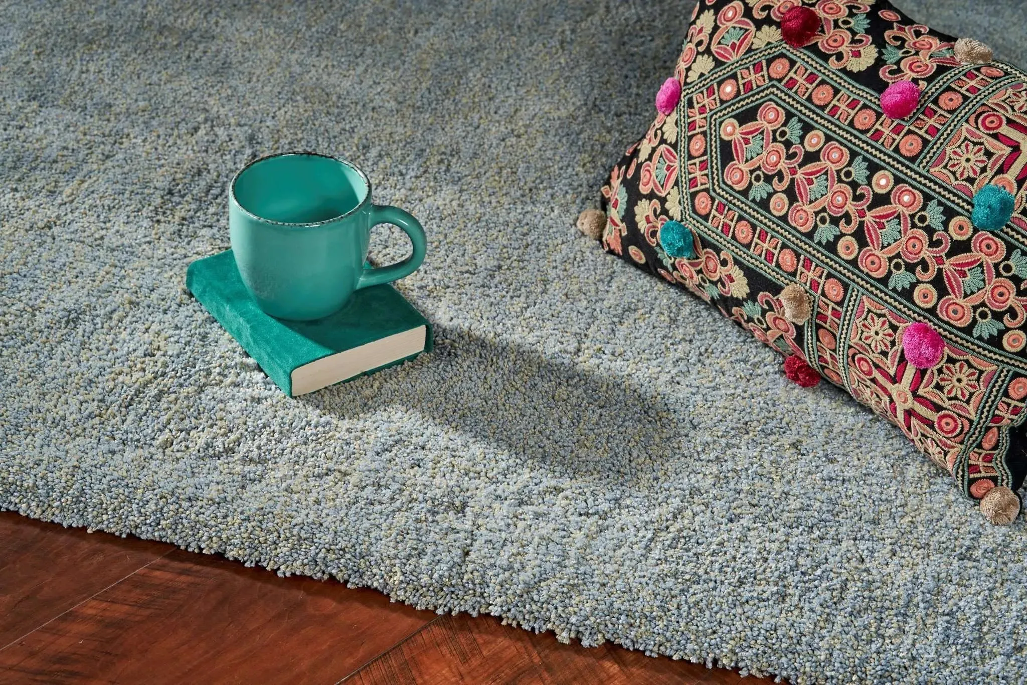 Bliss 1582 Shag Blue Heather Rug