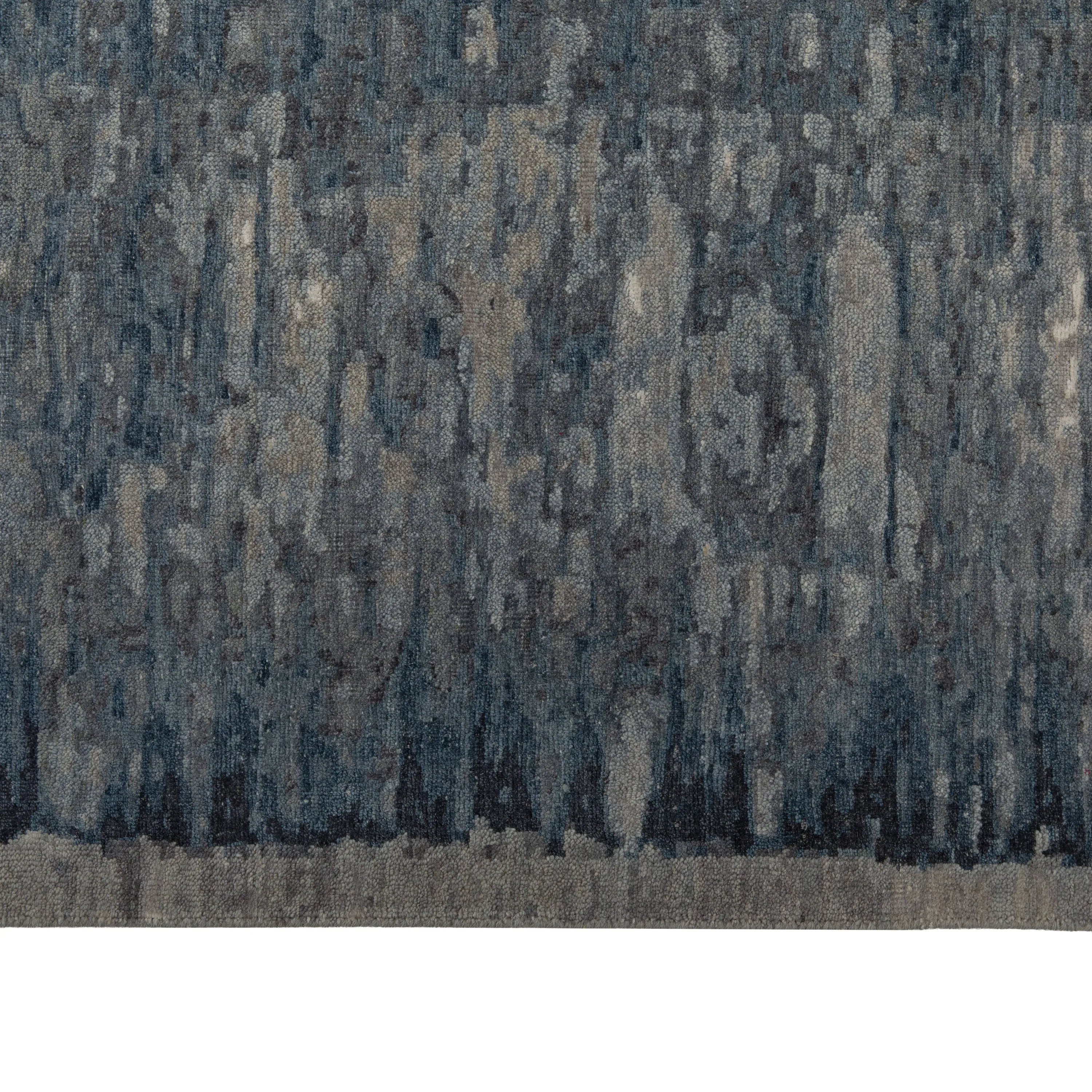 Blue Transitional Wool, Silk & Linen Rug - 12' x 15'2"