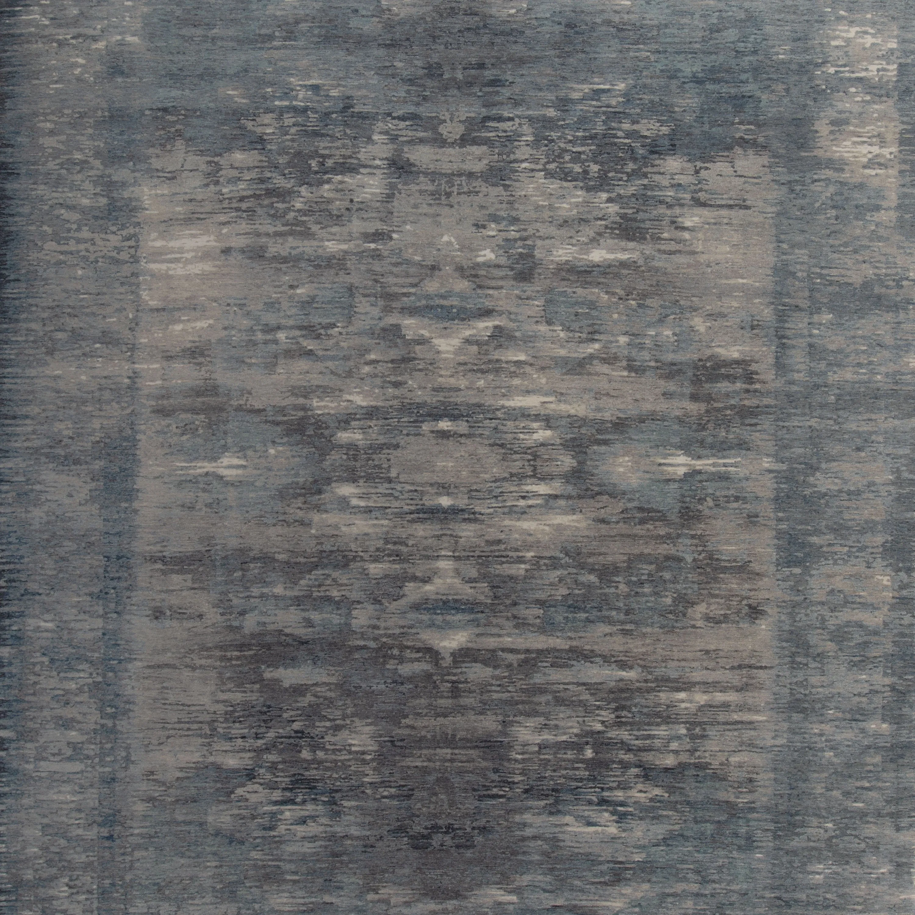 Blue Transitional Wool, Silk & Linen Rug - 12' x 15'2"