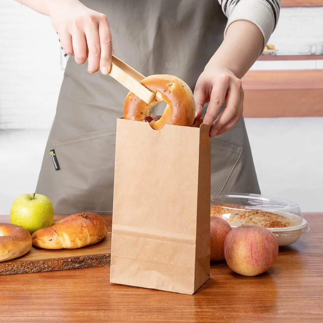 Brown Paper Lunch Bags, Paper Grocery Bags, Durable Kraft Paper Bags 10lb 100 Pack-  These multipurpose bags can hold canned foods, sandwiches and just about anything - 43100001004