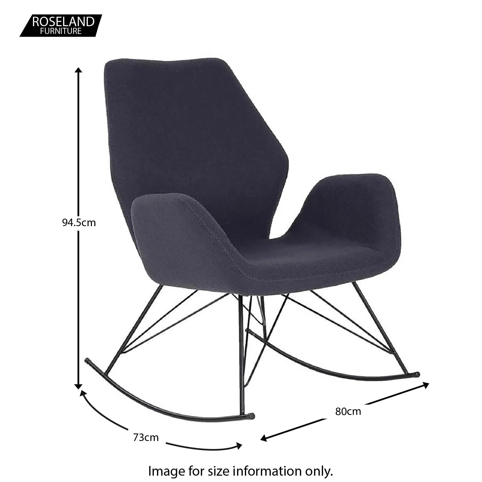 Bryce Accent Rocking Chair - Dark Grey