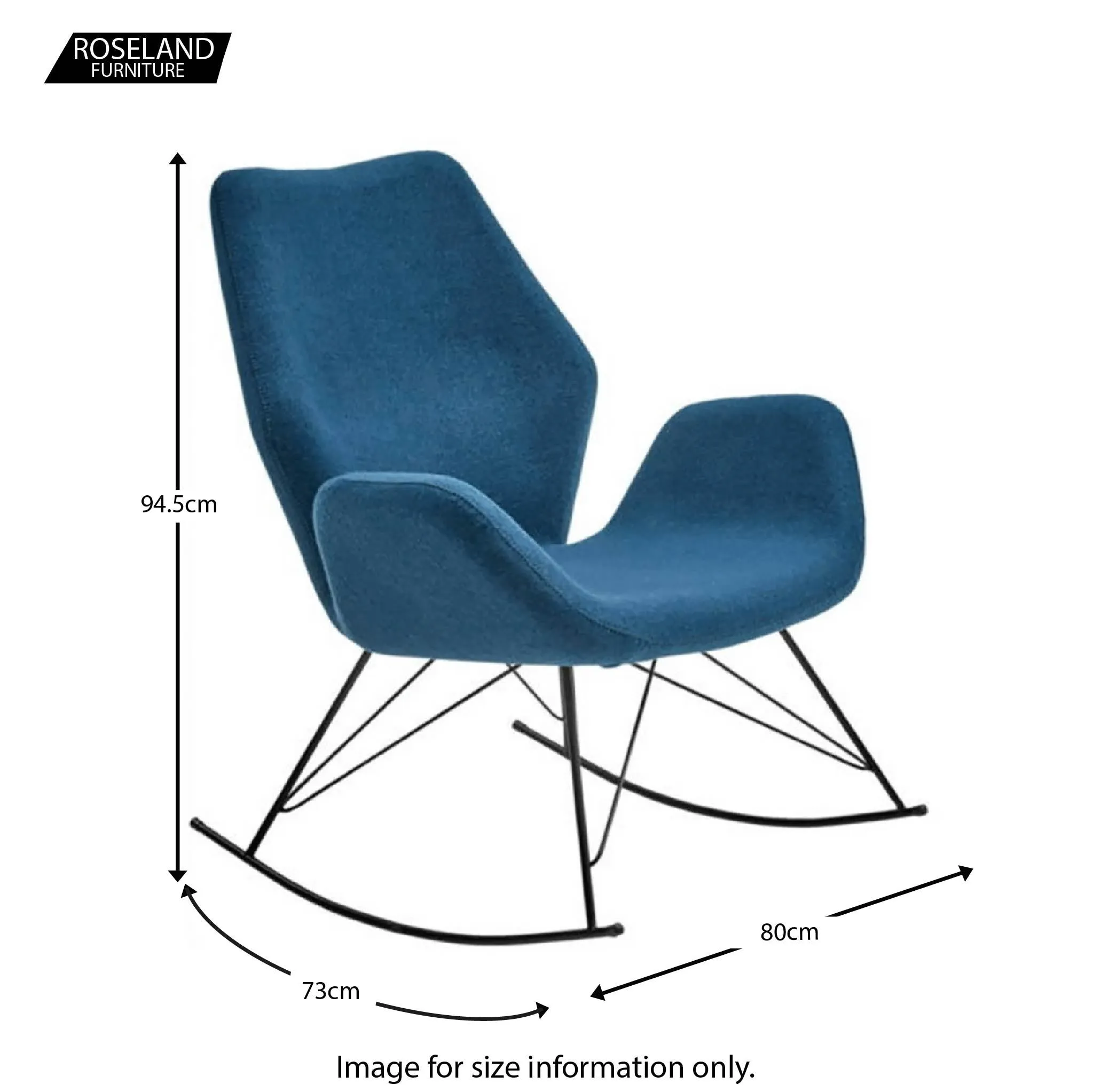 Bryce Accent Rocking Chair - Petrol Blue