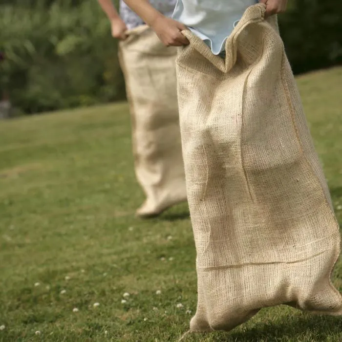 Burlap Bags for Sack Races - 18" x 28" Child Size (10 Pack)