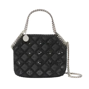 Check Sequin Crystal & Mesh Bag