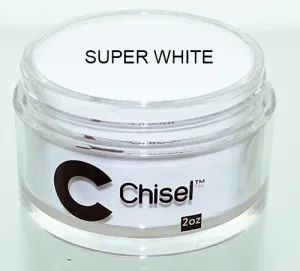 Chisel 2in1 Acrylic/Dipping Powder, Pink & White Collection, SUPER WHITE, 2oz BB KK1220