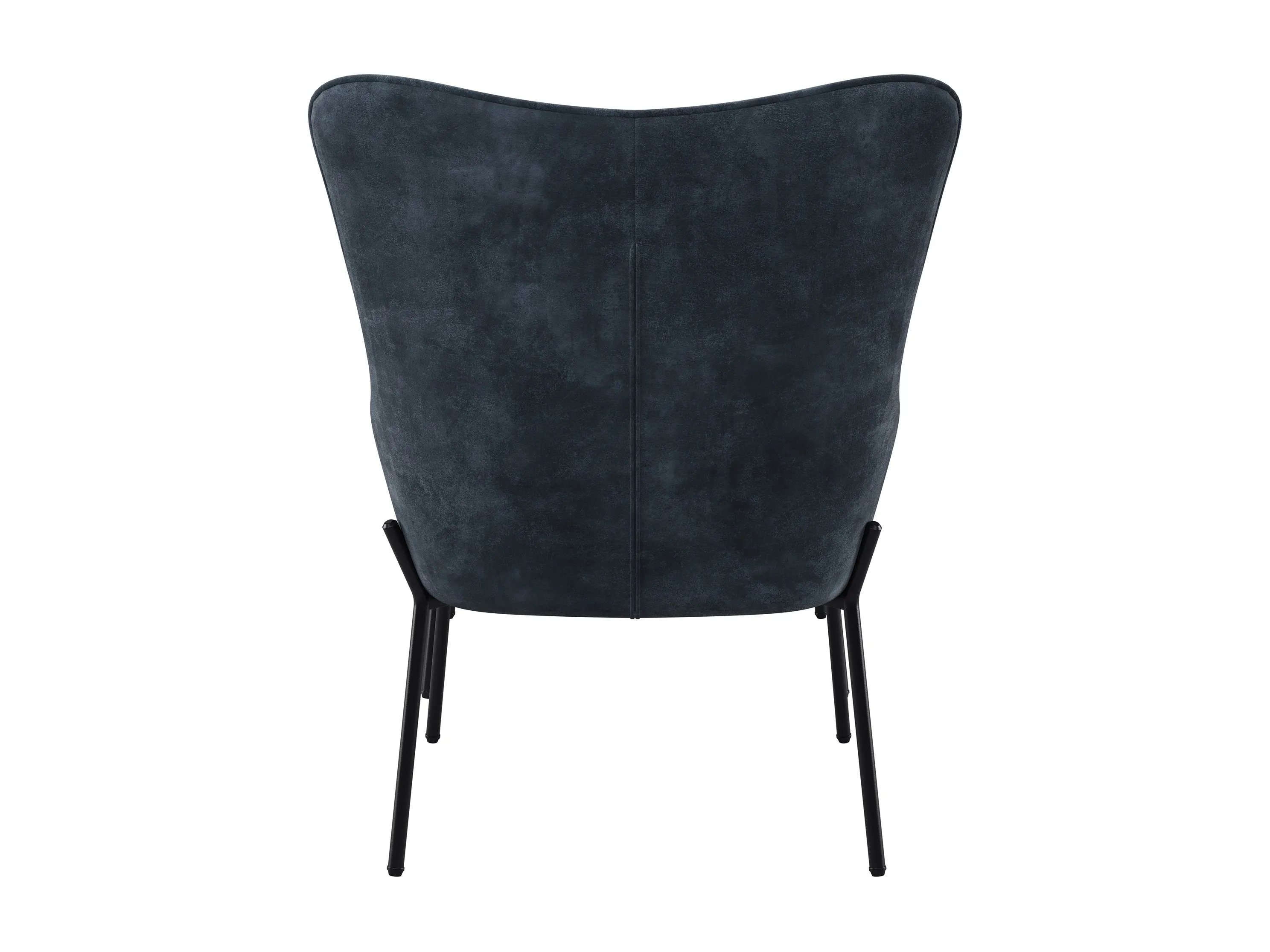 Dark Teal Velvet Accent Chair with Stool