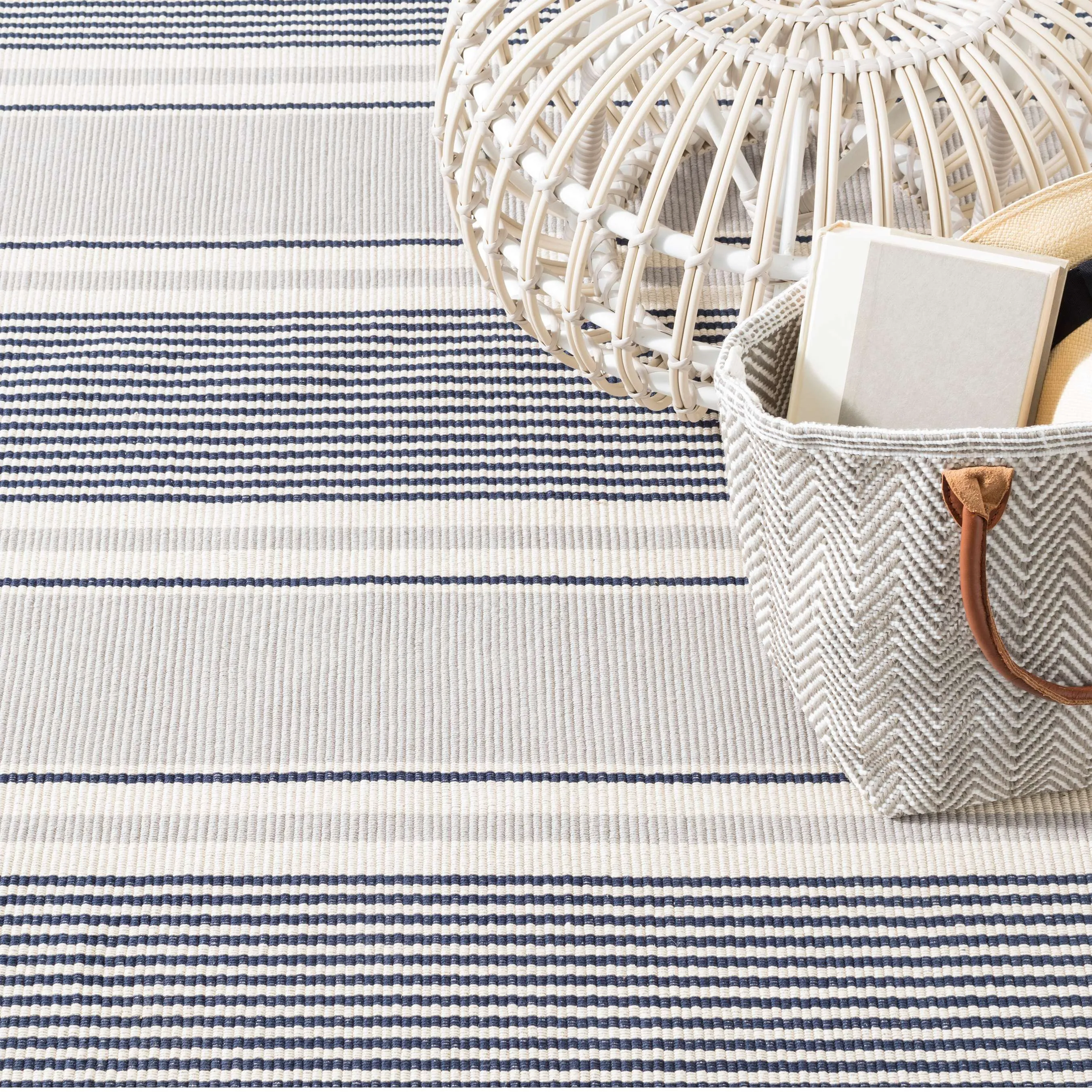 Dash & Albert Gunner Stripe Woven Cotton Rug