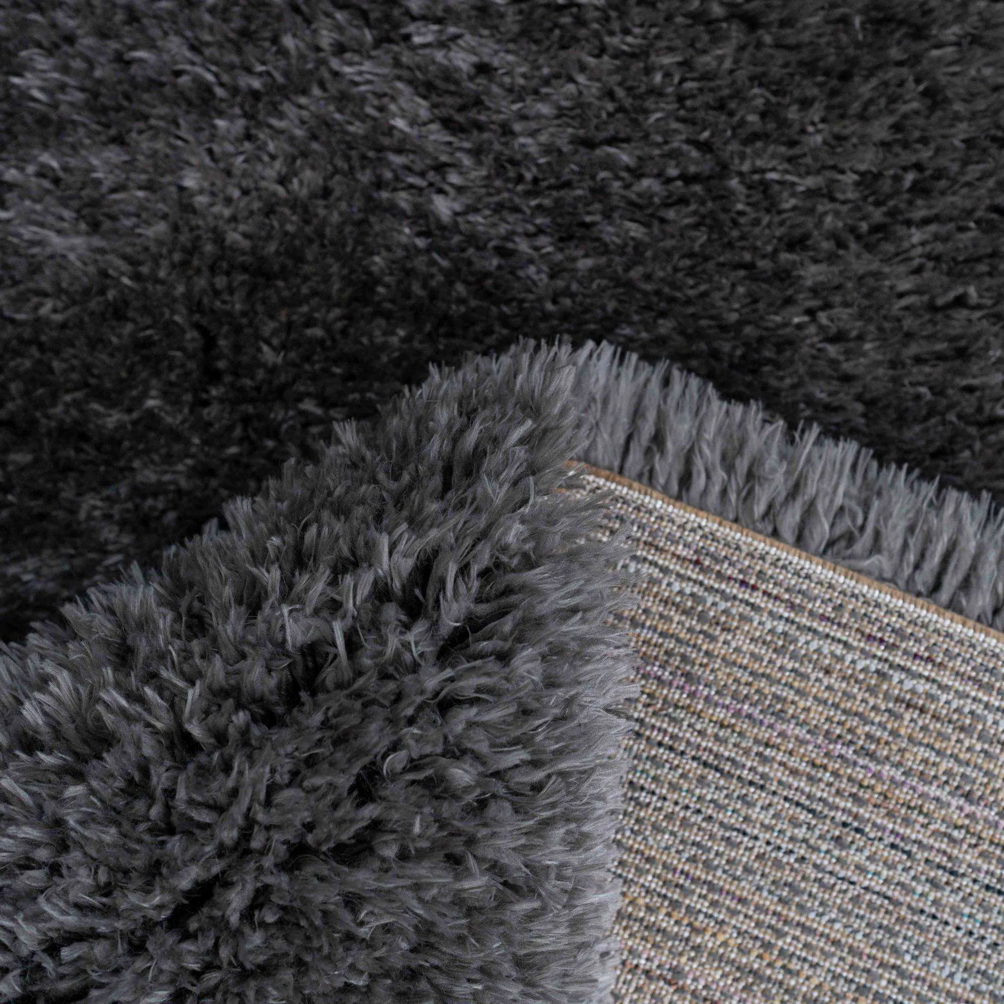 Deluxe Thick Soft Dark Grey Shaggy Rug - Whistler