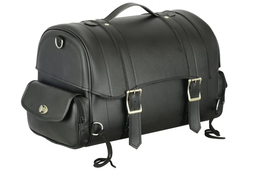 DS381 Updated Leather Motorcycle Trunk Bag Luggage