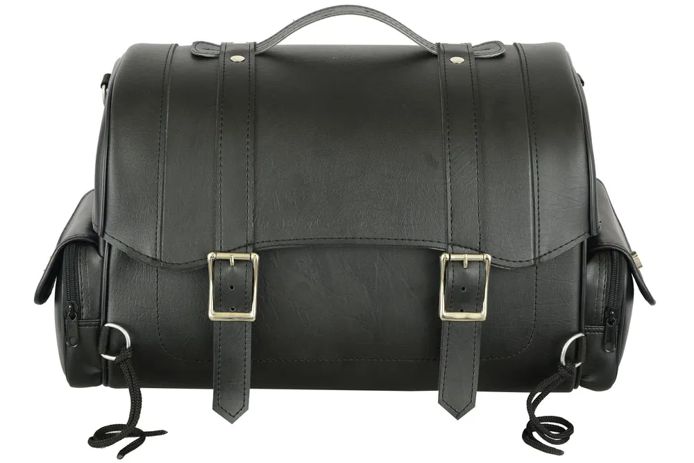 DS381 Updated Leather Motorcycle Trunk Bag Luggage