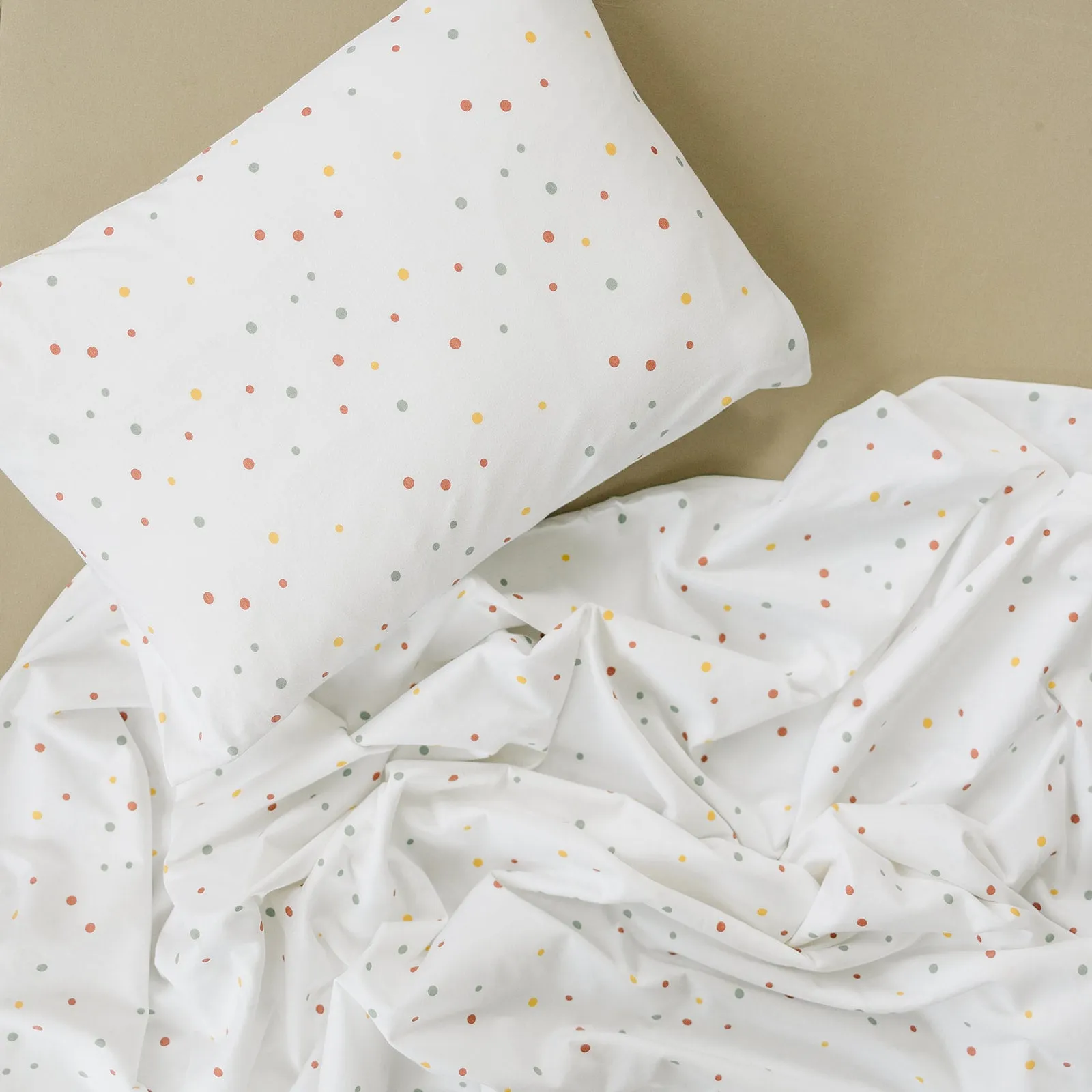 Ecolino® Pillowcase, 100% Organic Cotton, 2 Pack, Oat   Dots