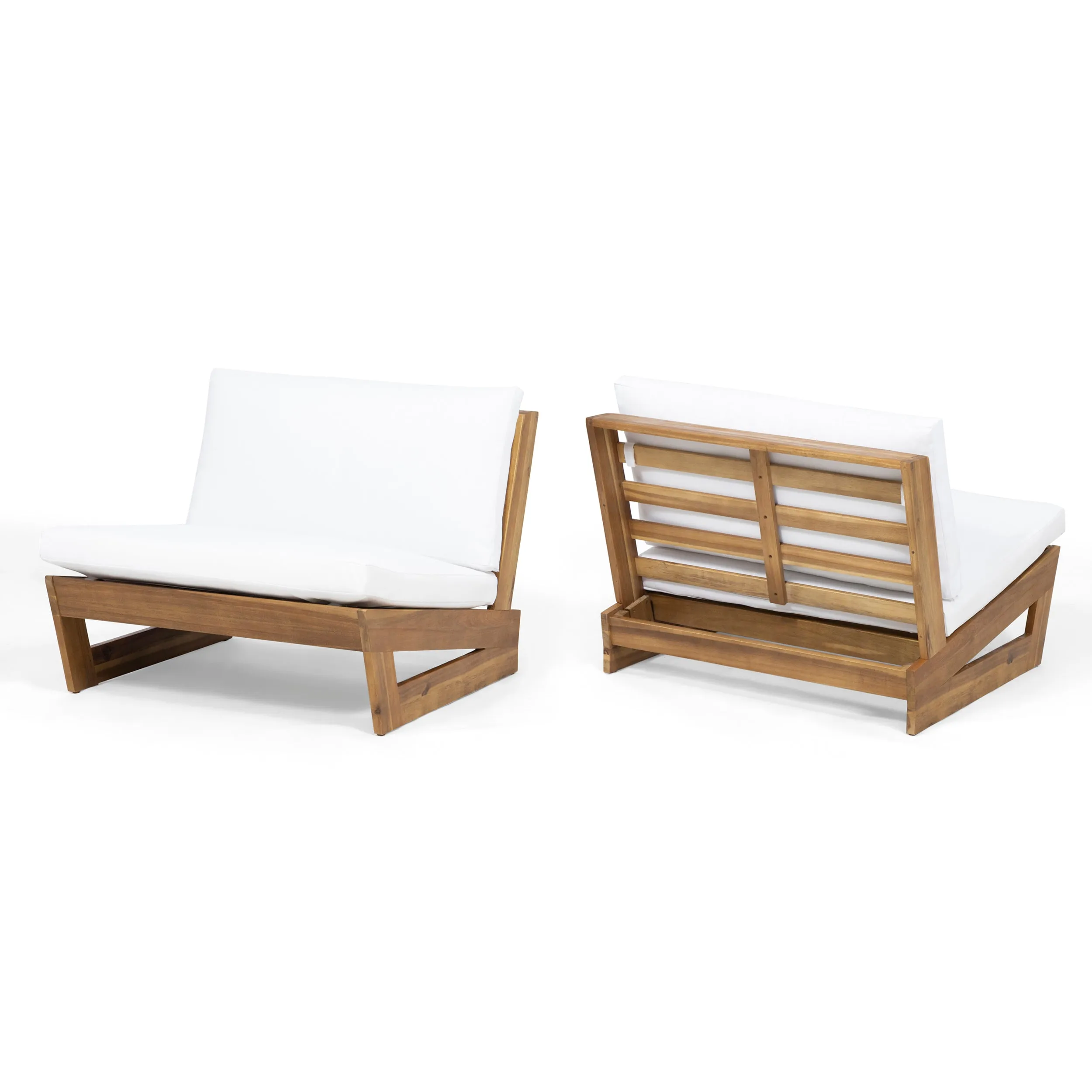 Emma Modern Low-To-Ground Outdoor Pallet Lounge Chairs (Set of 2)