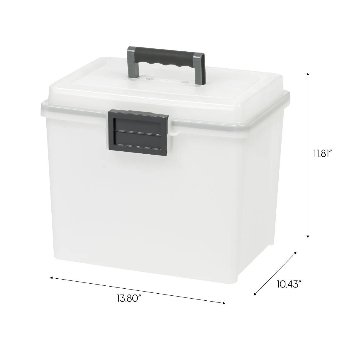 File Box (Letter) with Handle and Organizer, WeatherPro® - 19 QT - Gasket Box