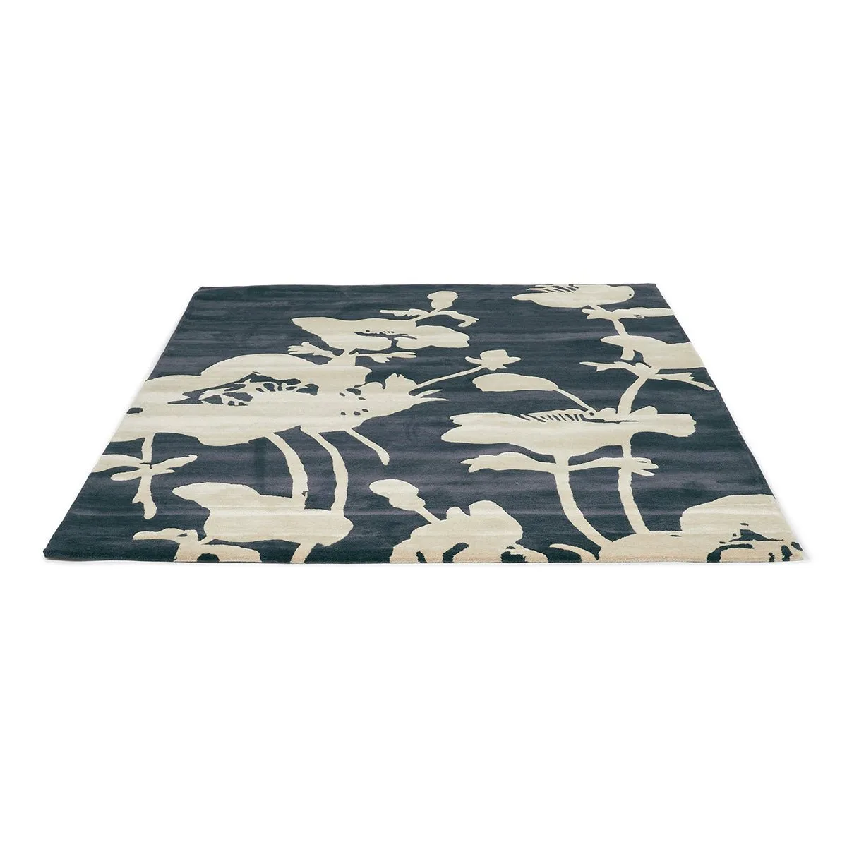 Florence Broadhurst Floral Rug - Charcoal