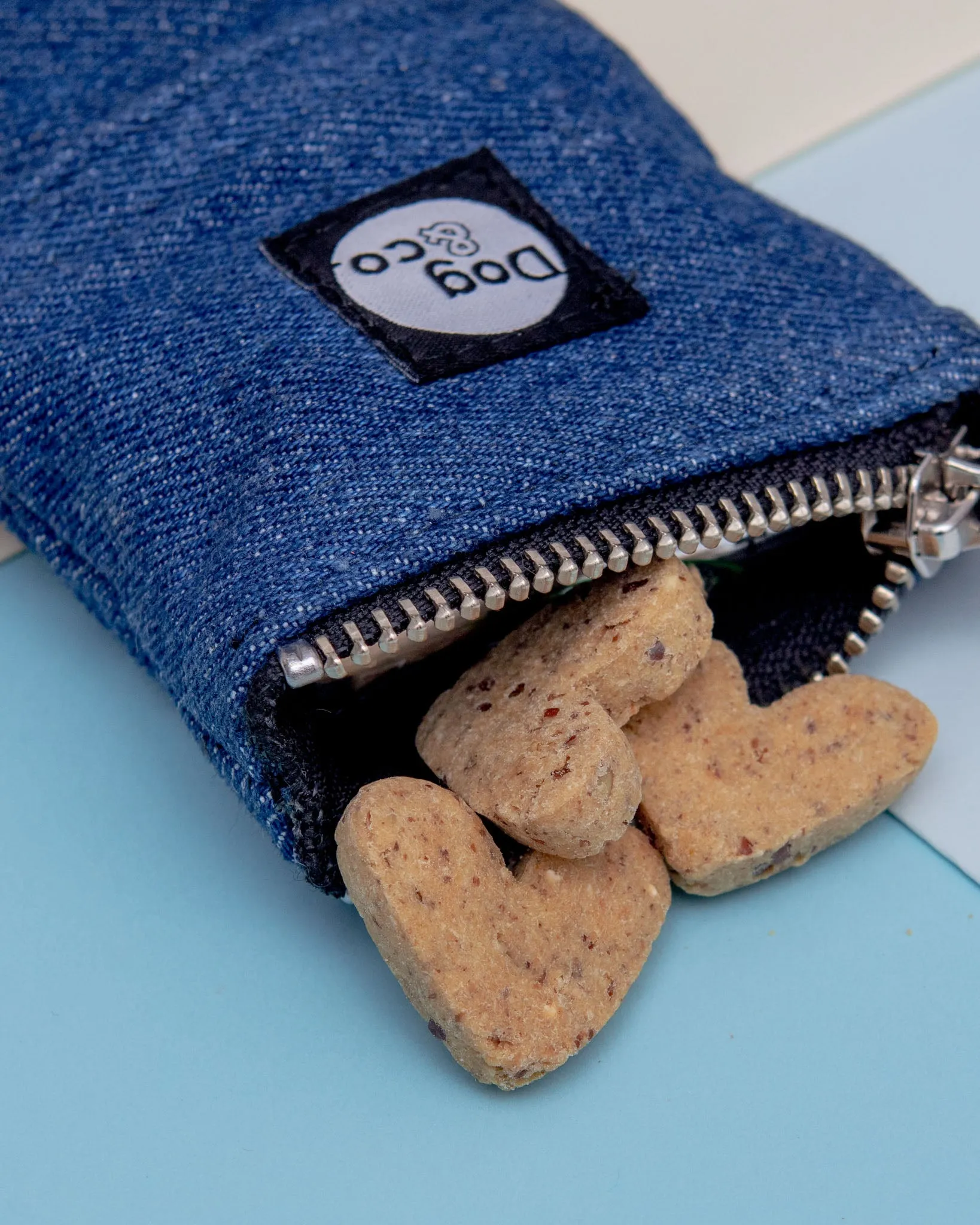 Good Girl Bag Treat   Poop Bag Holder in Denim   Black (Made in NYC)