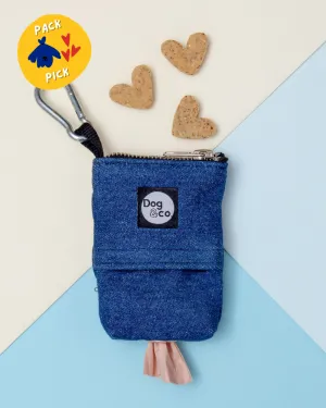 Good Girl Bag Treat   Poop Bag Holder in Denim   Black (Made in NYC)