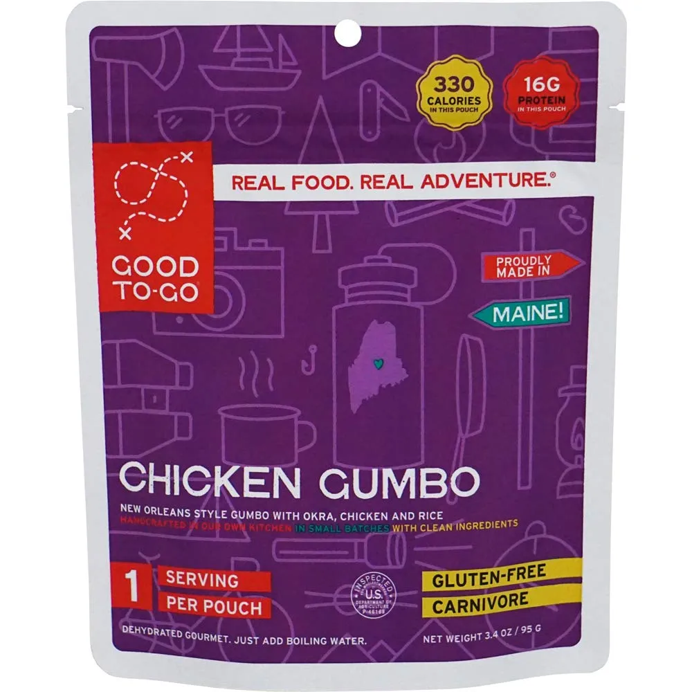 Good to-Go Dehydrated Chicken Gumbo - Single Serving Pouch