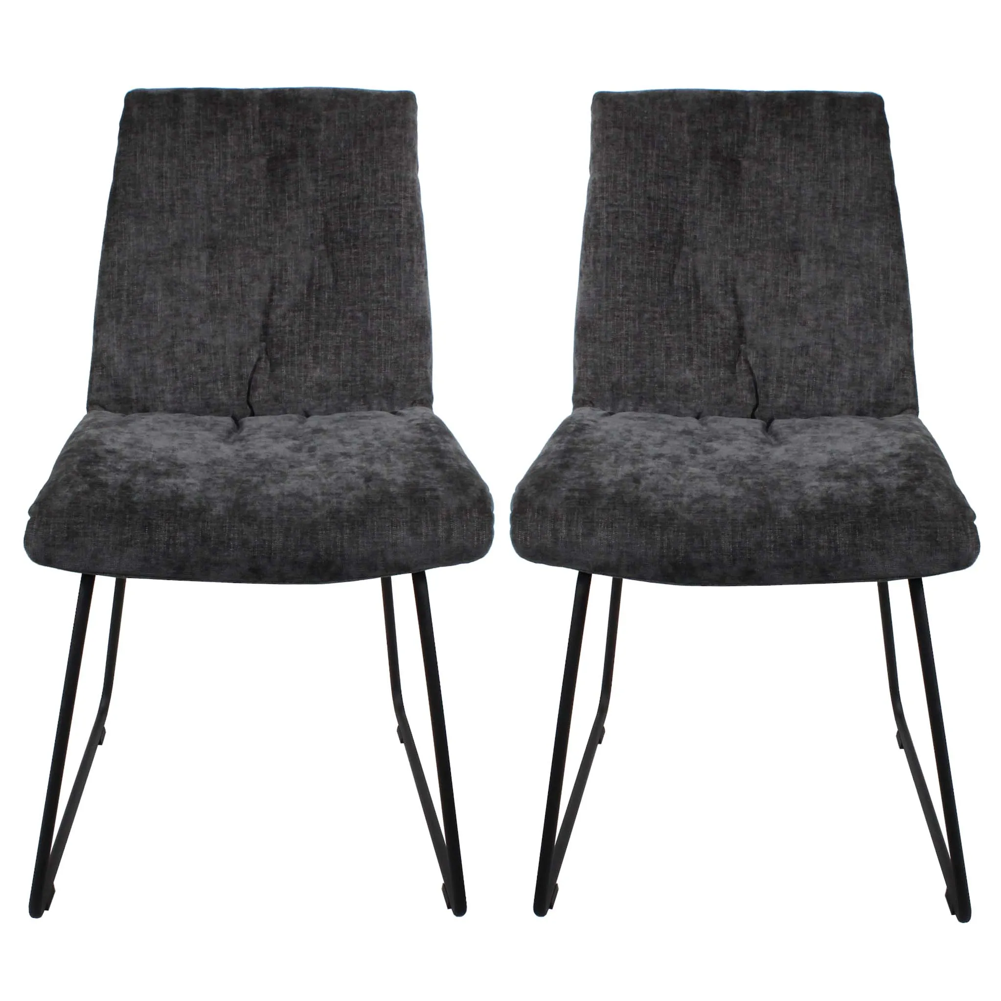 Hadley Dark Grey Dining Chair - Set of 2 Chairs