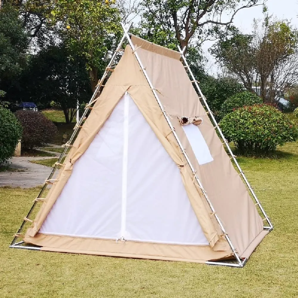 Heavy Duty Waterproof Ripstop A Frame Camping Teepee Scout Tent for 2~3 Person