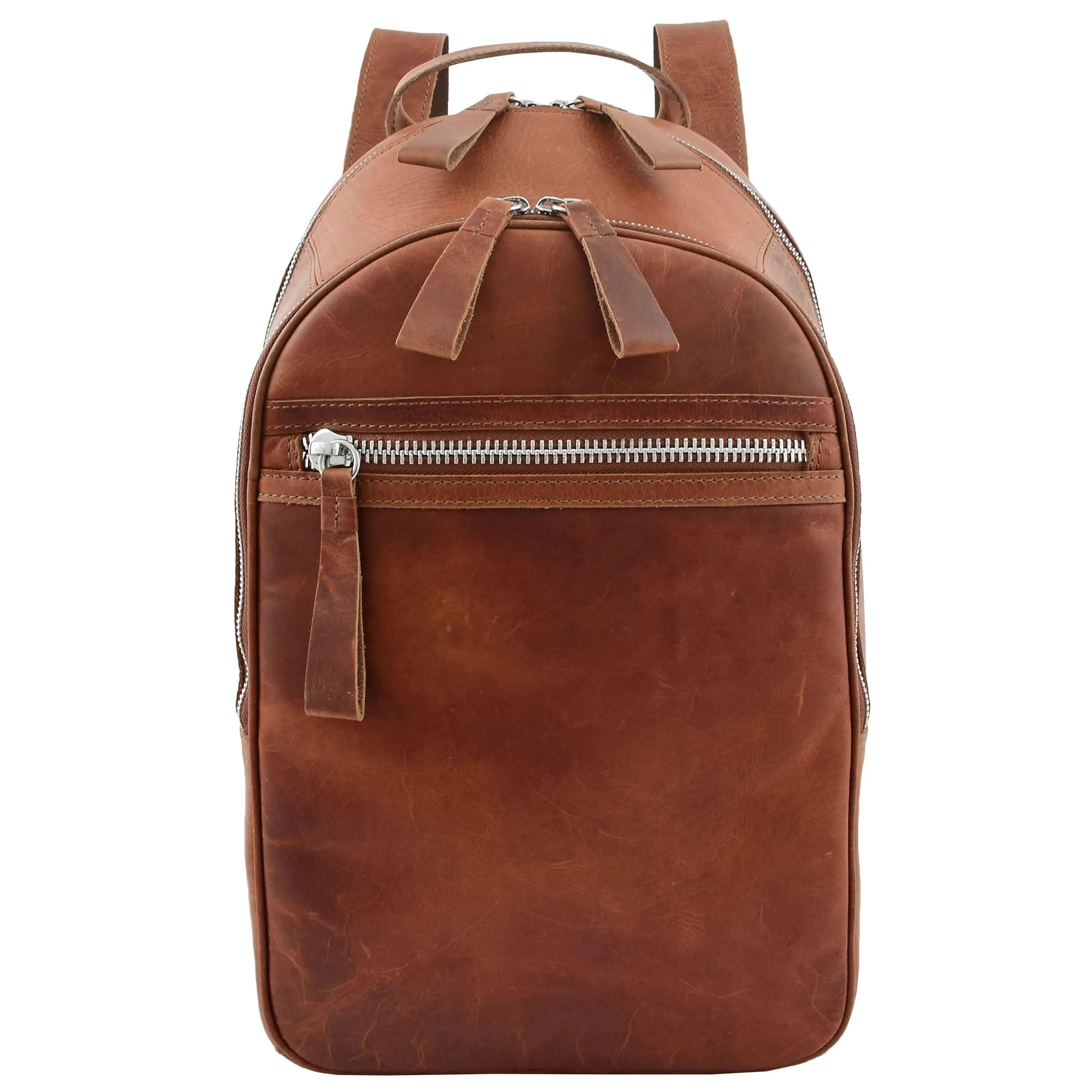 High Quality Genuine Tan Leather Backpack Large Size Work Casual Travel Bag Trek