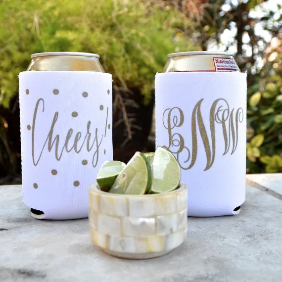 Interlocking Monogram Can Coolers