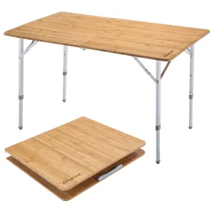 KingCamp 6 People Bamboo Folding Table