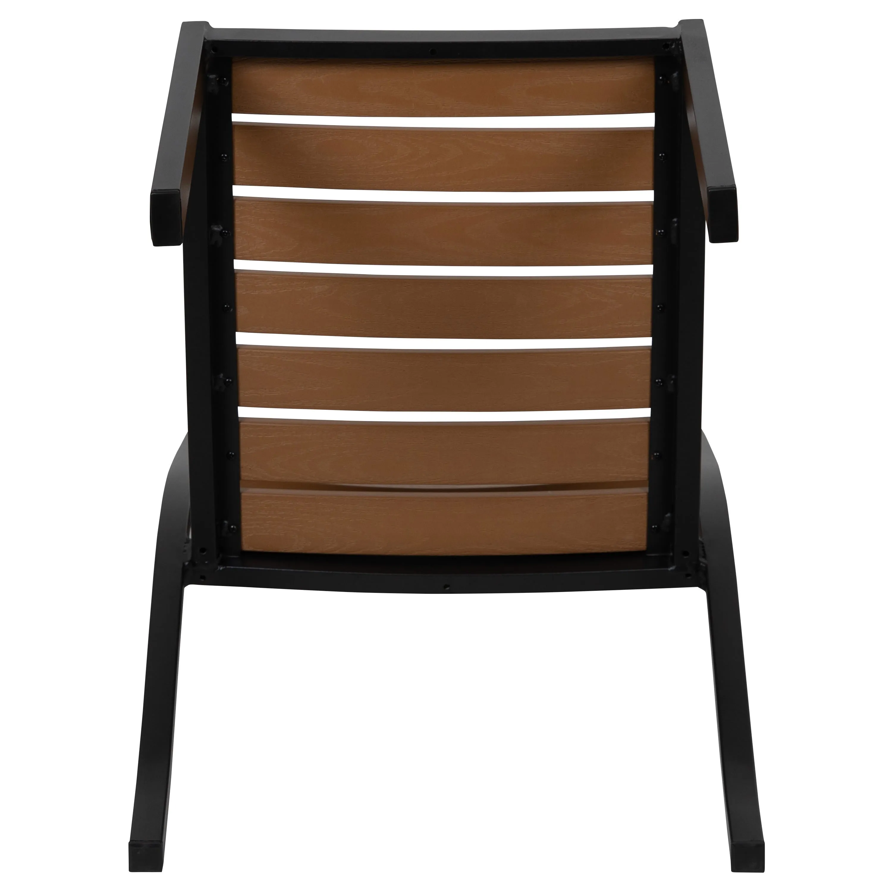 Lark Outdoor Side Chair with Faux Teak Poly Slats