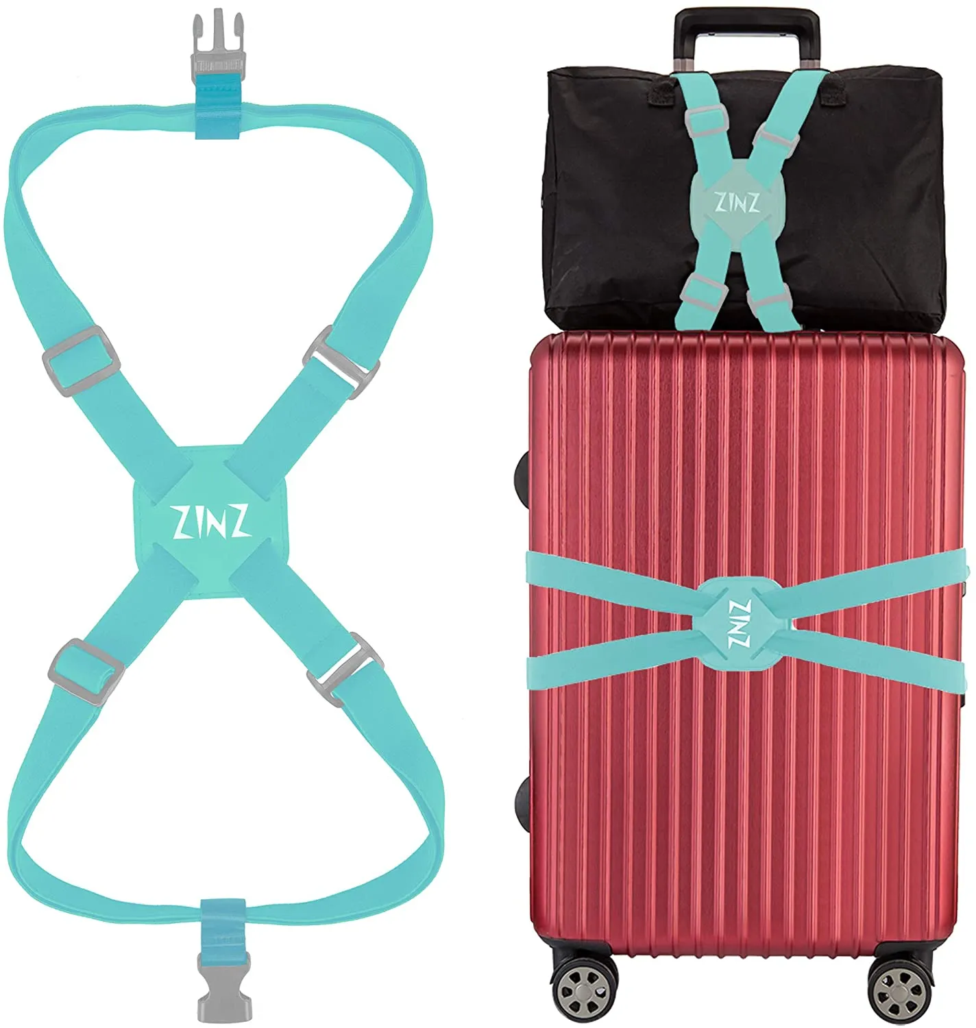 Luggage Straps Adjustable Belt High Elastic Suitcase  Bag Bungees with Buckles