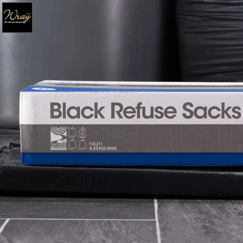 Medium Duty Black Refuse Sacks 38'' x200