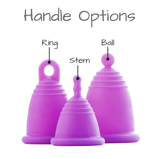 Menstrual Cup Gift Pack with Reusable Gift Bag 'Purple Hearts'