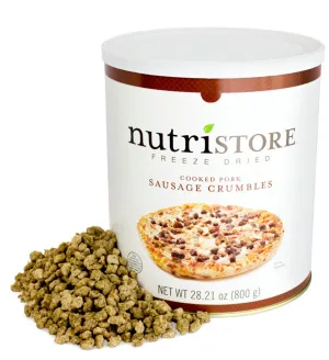 Nutristore Freeze-Dried Sausage Crumbles #10 Can - 20 Servings