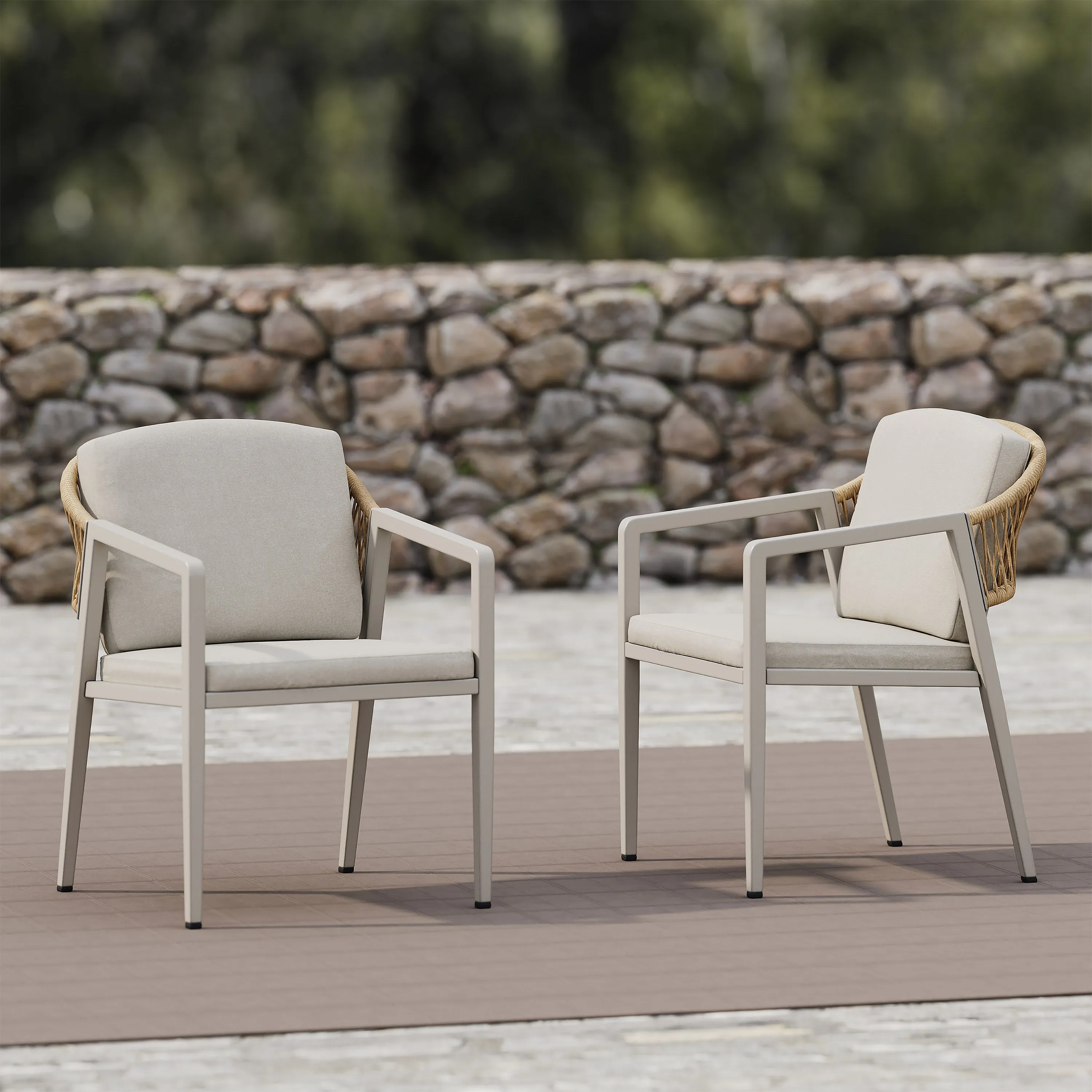 Oakley 2-Piece Outdoor Dining Chair set