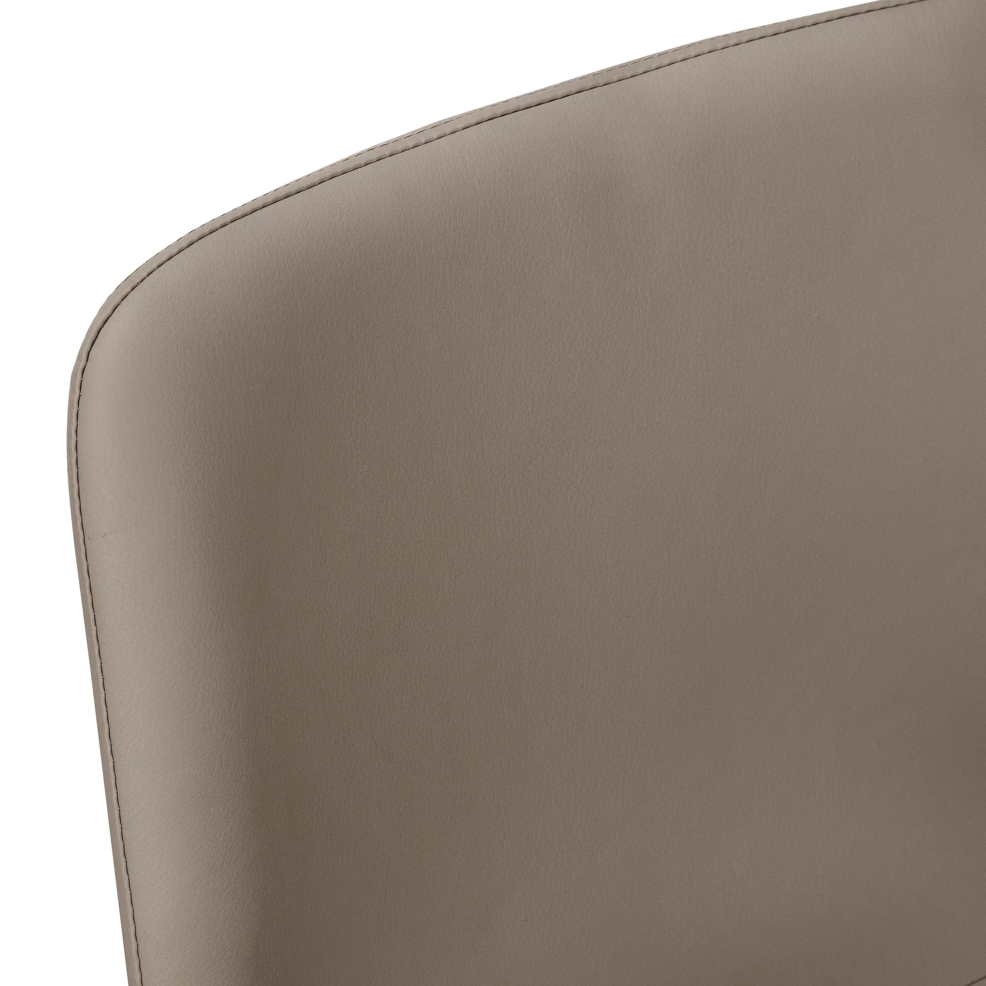 Office Chair - Taupe Leather-Look / Stand-Up Desk