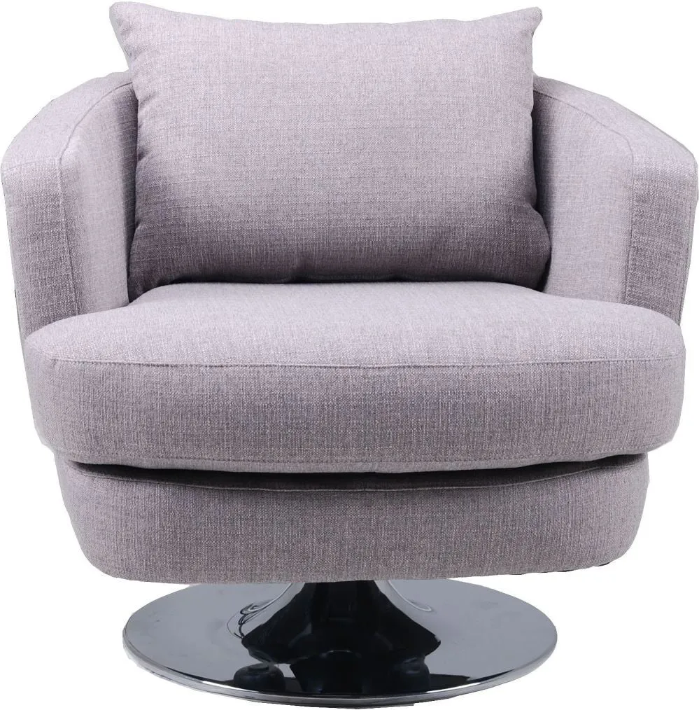 Penny Fabric Swivel Chair Grey