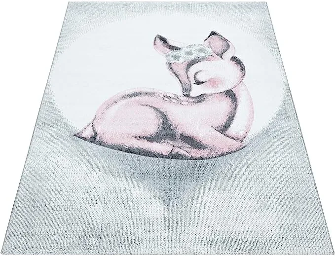 Pink Sleeping Fawn Kids Rug - Bambi