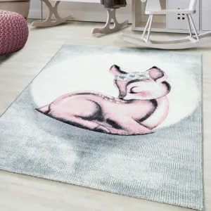 Pink Sleeping Fawn Kids Rug - Bambi