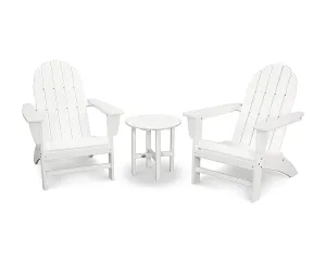 POLYWOOD Vineyard 3-Piece Adirondack Set (White)