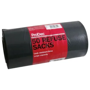 ProDec 50 Pack Refuse Sacks Bin Bags