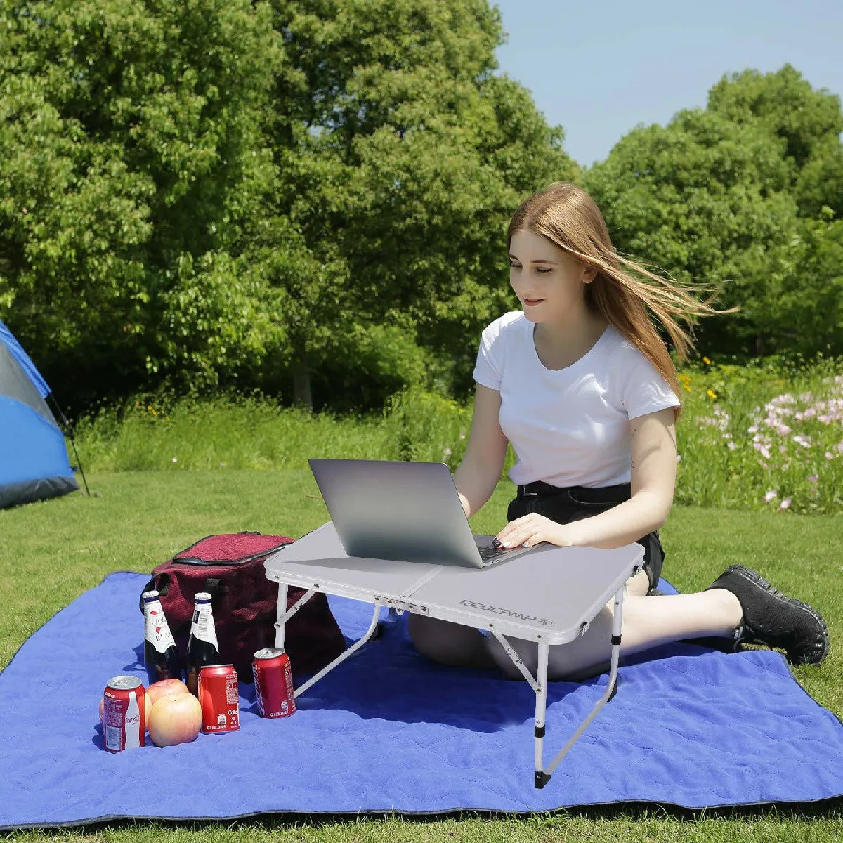 REDCAMP Foldable Laptop Desk Bed Tray for Adults Picnic